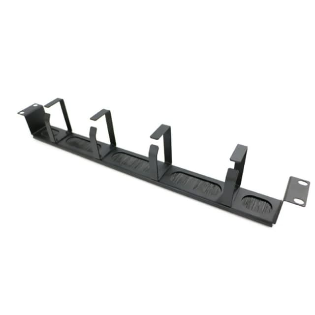FDL 4 RING 1U RECESSED CABLE MANAGEMENT BAR + BRUSH STRIP