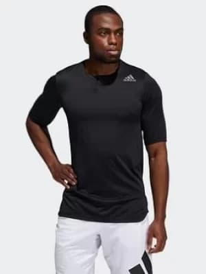 adidas Primeblue Always Om Yoga Henley Long-sleeve Top, Black, Size 2XL, Men