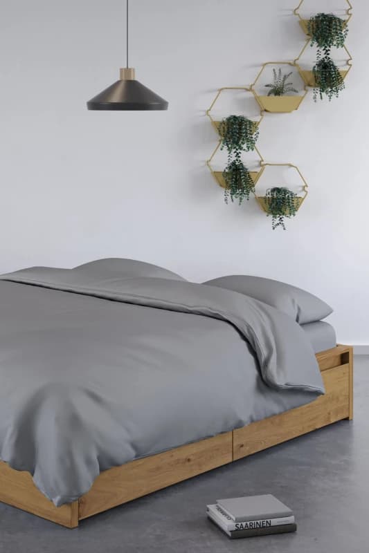 Panda London 100% Bamboo Duvet Cover Mid Grey