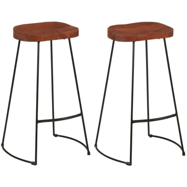 VIDAXL Gavin Bar Stools 2 pcs 50x40x78cm Solid Wood Mango Vidaxl 344916