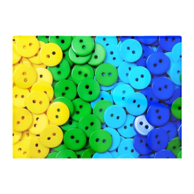 Warren Reed Designer Colourful Buttons Glass Chopping Board