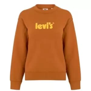 Levis Poster Logo Crew Sweater - Brown