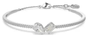 Swarovski 5667253 Mesmera Bangle Rhodium Plated White Jewellery