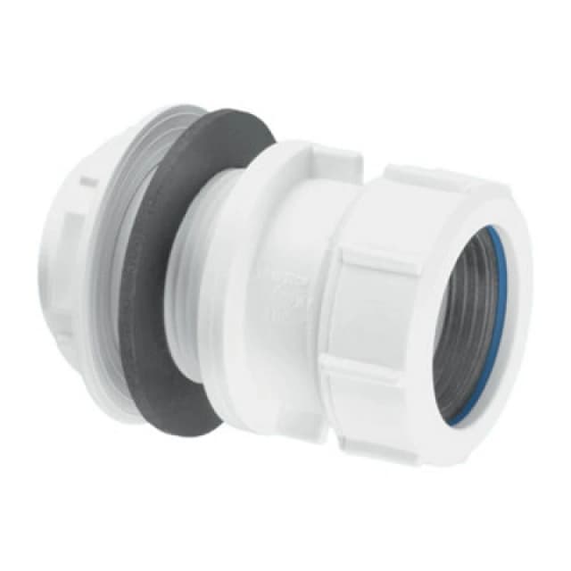 McAlpine Z11M 2" Multifit Straight Tank Connector White