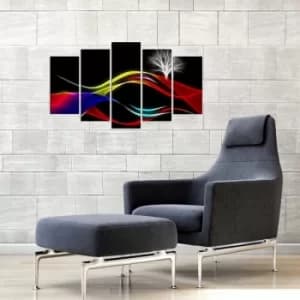 5PMX-134 Multicolor Decorative MDF Painting (5 Pieces)