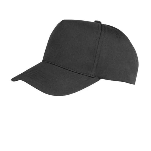 Result Result Men Boston 5 Panel Baseball Cap in Black One Size Male 5063425967247