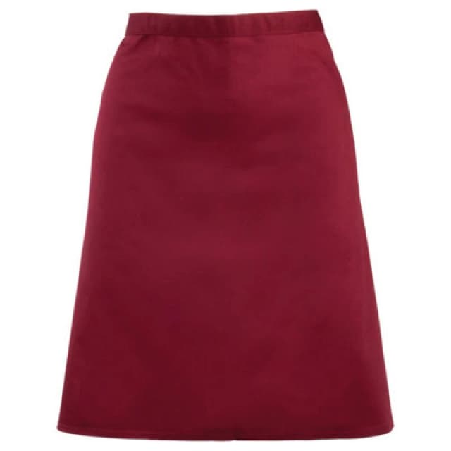 Premier Premier Colours Mid Length Apron in Burgundy Burgundy One Size Unisex 5063470681365
