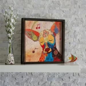 KZM489 Multicolor Decorative Framed MDF Painting