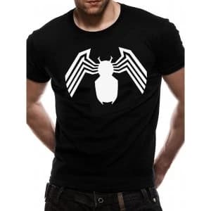 Venom - White Logo Mens Small T-Shirt - Black