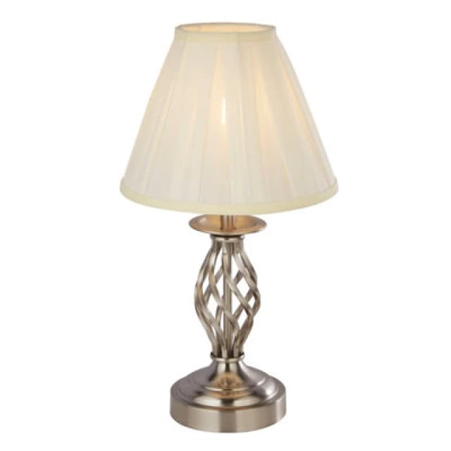 Lighting Collection Skateraw Satin Silver Touch Table Lamp