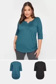 Pintuck Henley Tops