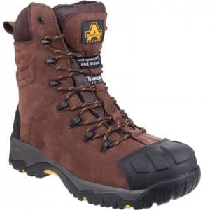 Amblers Mens Safety As995 Pillar Waterproof Hi-Leg Safety Boots Brown Size 10