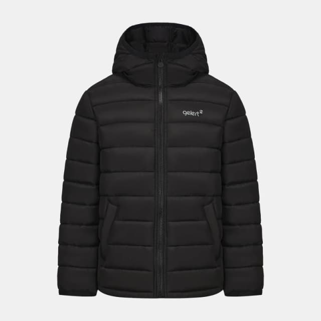 Gelert Boys' Hooded Quilted Long Sleeve Insulated Puffer Jacket Black male 7-8 (S)
