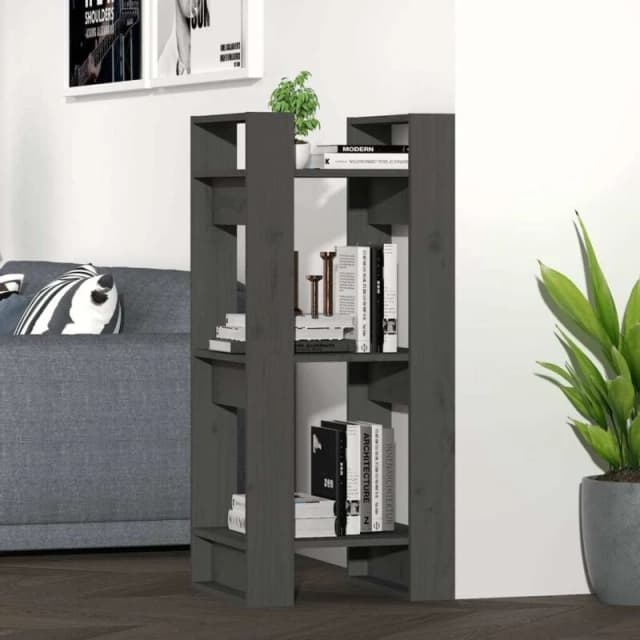 VIDAXL Vidaxl - Book Cabinet/Room Divider Grey 41x35x91cm Solid Wood Pine 8720286904992