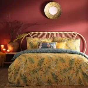 Furn. Mazari King Duvet Cover Set Cotton Polyester Mustard