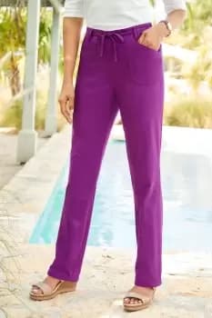 Wrinkle Free Pull-On Straight Leg Trousers 29" (74cm) inside leg