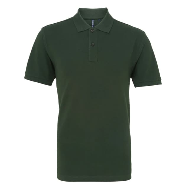 Asquith & Fox Mens Plain Short Sleeve Polo Shirt in Bottle Green Size: Small Bottle Green Male S