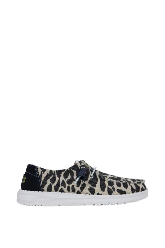 Heydude Wendy Leopard Shoe Black VWZUW Female 4,5,7,8