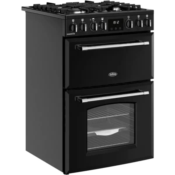 Belling Farmhouse 60cm Dual Fuel Cooker - Black 444411813 Black