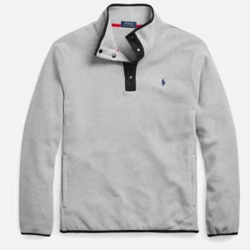 Polo Ralph Lauren Mens Quarter Neck Pullover Sweatshirt - Andover Heather - L