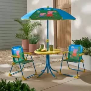 Peppa Pig Kids Patio Chair & Table Set MultiColoured
