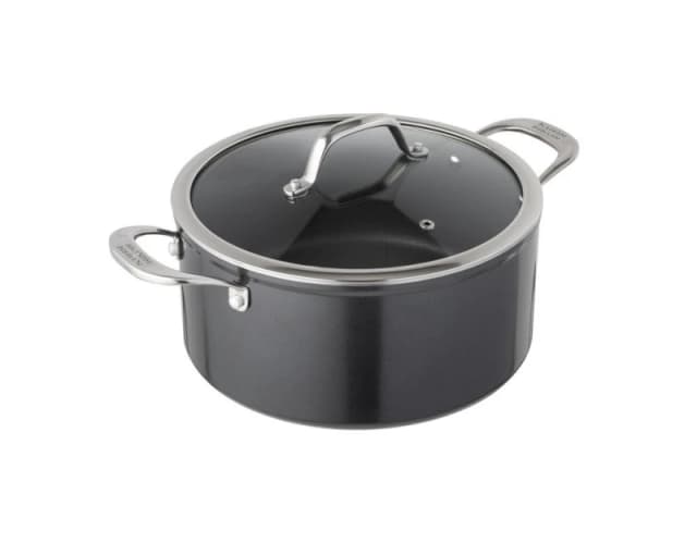 Kuhn Rikon Easy Pro Aluminium Non-Stick Induction Safe Casserole Pot, 24cm/5L in Black Unisex