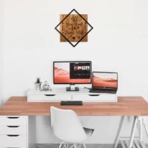 All You Need ?s Love WiFi Walnut Black Decorative Wooden Wall Accessory