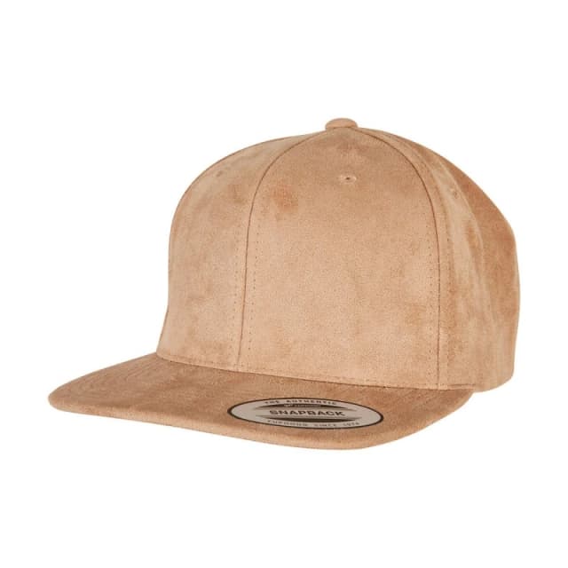 Flexfit Flexfit Men Faux Suede Snapback Cap in Khaki Khaki One Size Male 5063300462881
