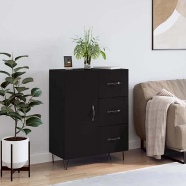 VIDAXL Sideboard Black 69.5x34x90cm Engineered Wood Vidaxl 827909
