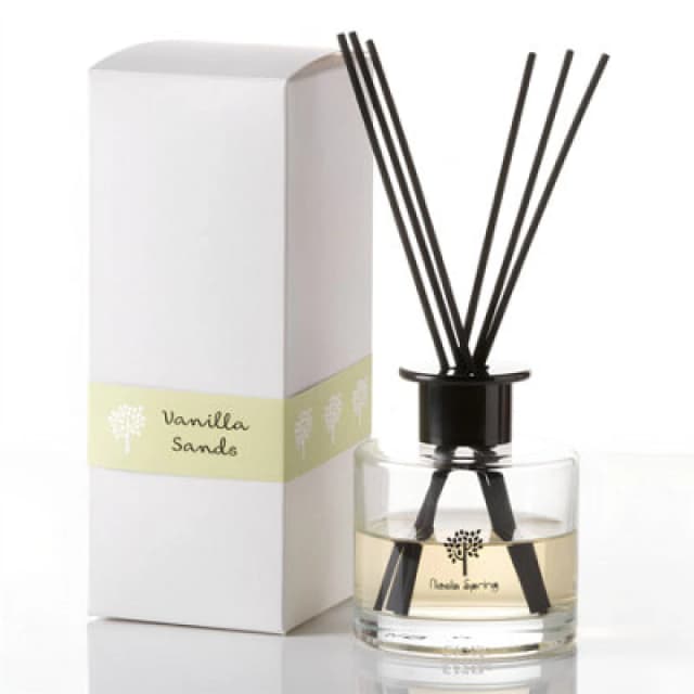 Nicola Spring Glass Reed Diffuser - 200ml - Vanilla Sands - Sweet Creamy Fragrance With 8 Reeds Long Lasting Scent