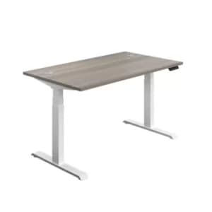Economy Sit Stand Desk 1600 X 800 Grey Oak-White