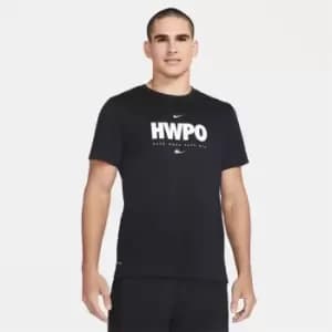 Nike HWPO Training T Shirt Mens - Black