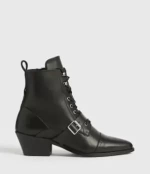 AllSaints Womens Katy Boots, Black, Size: UK 4/US 6/EU 37, Black, Size: UK 4/ US 7/ EU 37