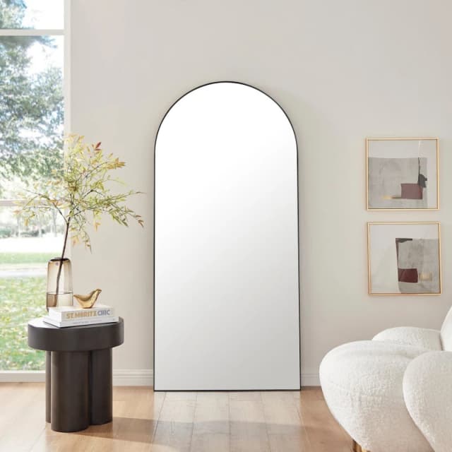 FurnitureboxUK FurnitureboxUK Ottilie Large Full Length Arch Decorative Wall Mirror in Black One Size Unisex 5056542693250