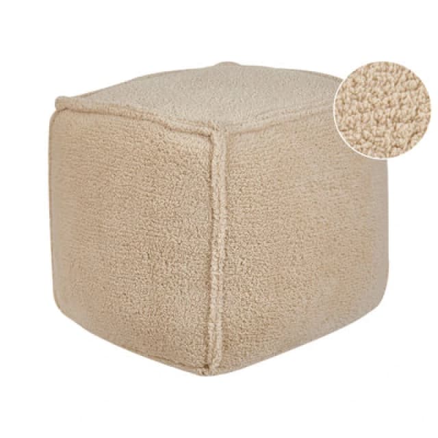 Beliani Pouffe Alipur Boucle Light Brown