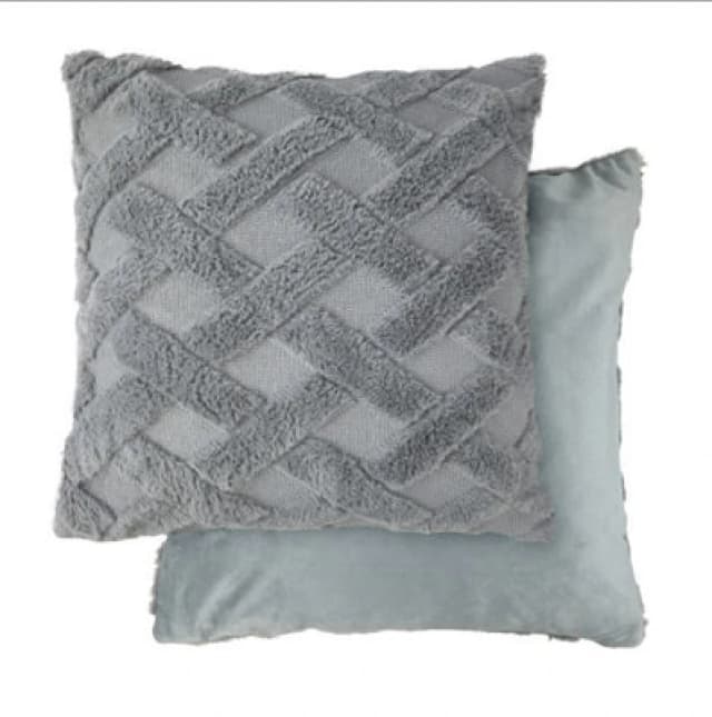 New Edge Blinds Newton Cross Hatch Collection Soft Touch Cushion Cover in Silver Size: 43cm x 43cm Silver Unisex 43cm x 43 cm