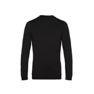 B&C Mens Set In Sweatshirt (3XL) (Black Pure)