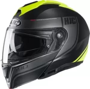 HJC i90 Davan Helmet, black-yellow Size M black-yellow, Size M