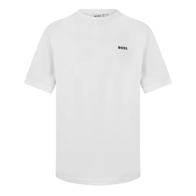 Boss White Junior Cotton T-Shirt With Small Logo White Boys 10Y 209923UK