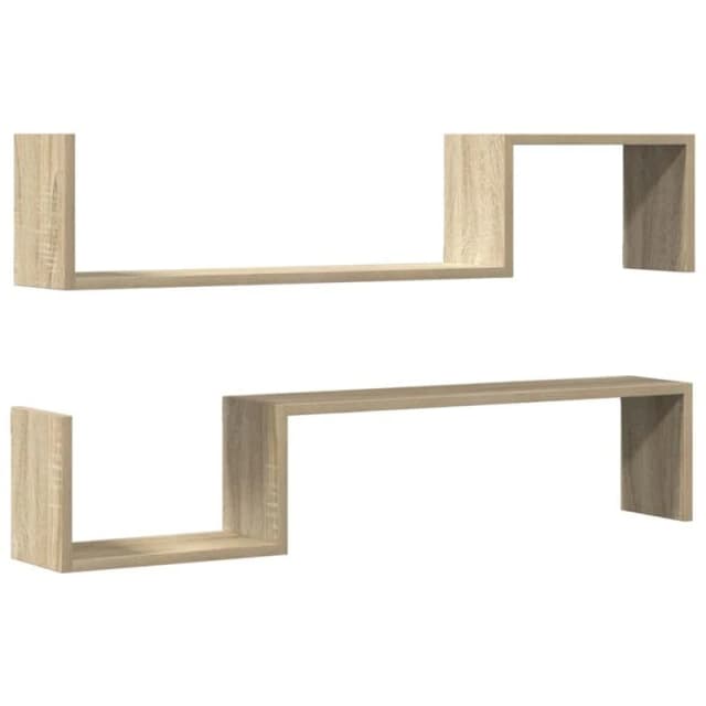 VIDAXL Vidaxl - Wall Shelf 2 pcs Sonoma Oak 100x15x20cm Engineered Wood 8720286596890