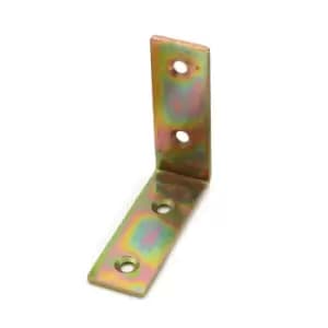 GTV Steel From Corner L Shape Brace Angle Bracket - Size 50 x 50 x 17mm, Pack of