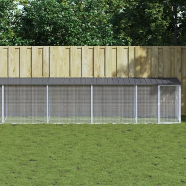 VIDAXL Chicken Cage with Roof Anthracite 1003x98x90cm Galvanised Steel vidaXL 8720845916688
