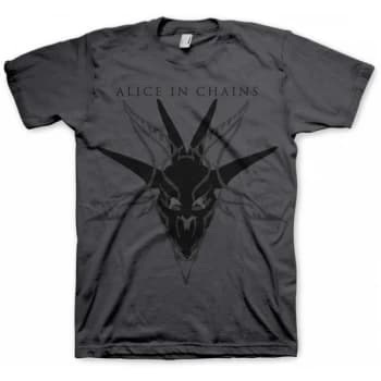 Alice In Chains Black Skull Mens Large T-Shirt - Black
