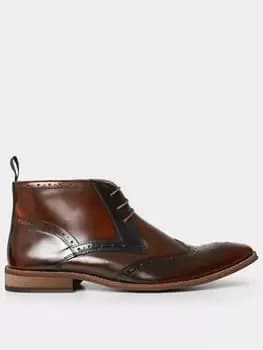 Joe Browns Gents Mixed Colour High Shine Boot - Brown, Size 11, Men