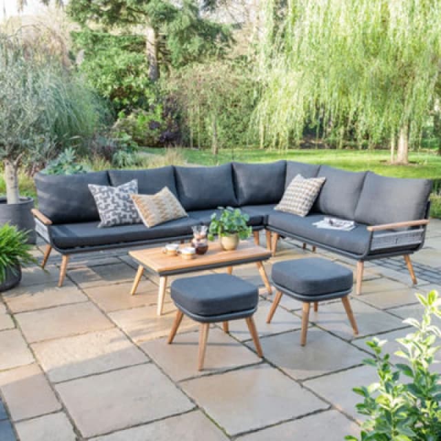 Norfolk Leisure Norfolk Leisure Kimoro 8 Seater Metal Garden Corner Sofa Set