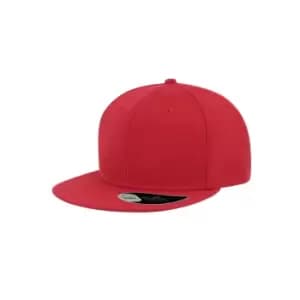 Atlantis Snap Back Flat Visor 6 Panel Cap (Pack of 2) (One Size) (Red)
