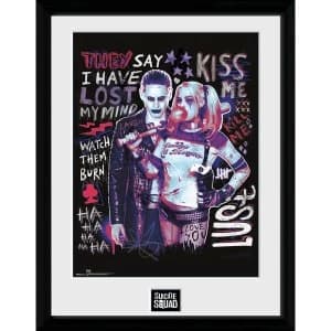 Suicide Squad Joker & Harley Quinn Framed Collector Print