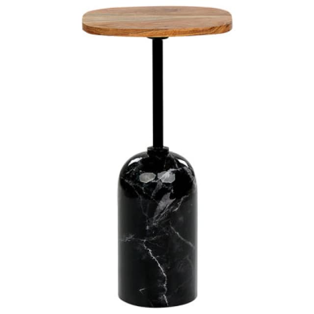 Beliani Side Table Oasis Metal Brown/ Black