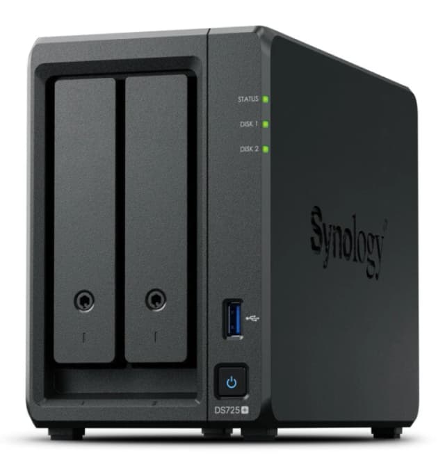 Synology Synology DiskStation DS725+ NAS Ryzen Embedded R1600 4GB DDR4 Black DS725+/24TB-HAT5300