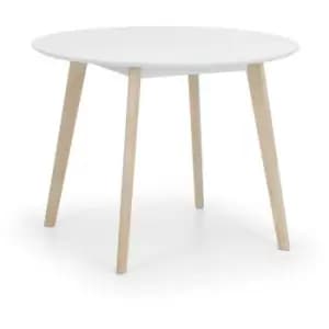 Isabel - Round Dining Table Scandi Style White & Oak
